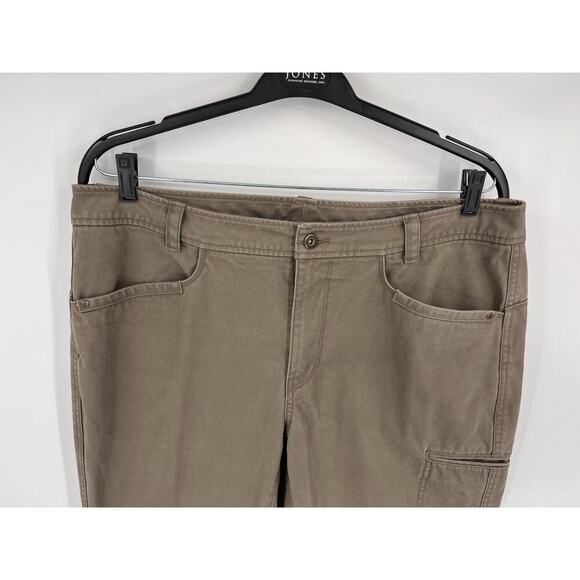 Marmot Pants Mens 38 X 28 Risdon Brown Heavy Canvas Straight Leg Outdoors Hiking - Picture 2 of 11